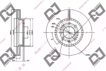 Тормозной диск DJ PARTS BD1685